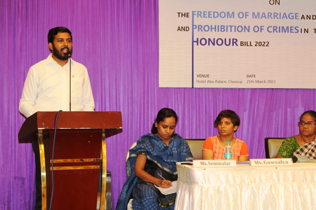 State level consultation on The Freedom of Marriage and Association and Prohibition of Crimes.